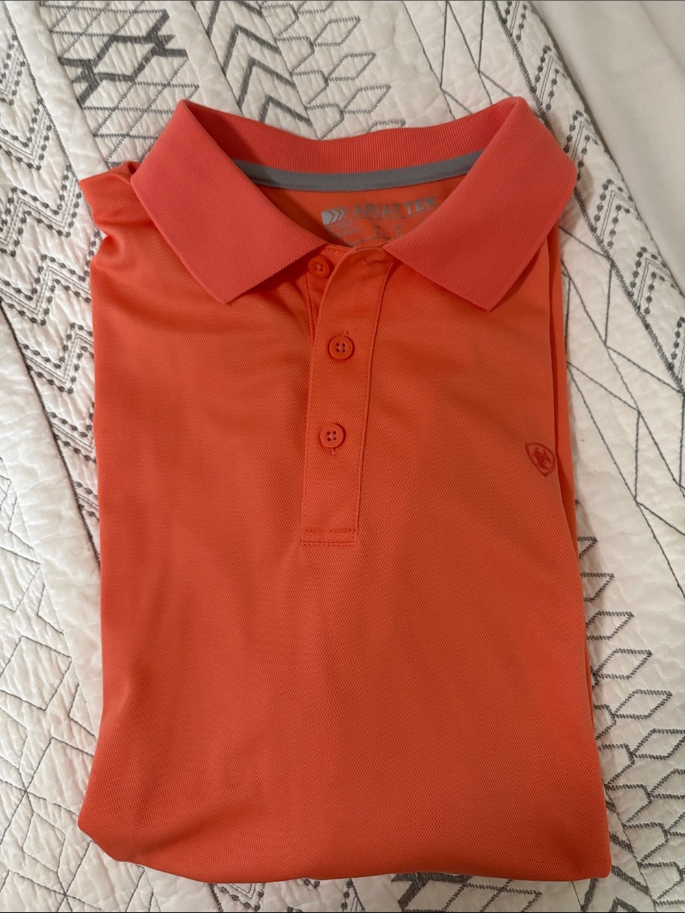 Ariat men’s tek, Orange Polo Shirt